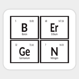 Bergen City Table of Elements Sticker